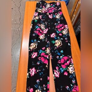 Express Floral Black Jumpsuit